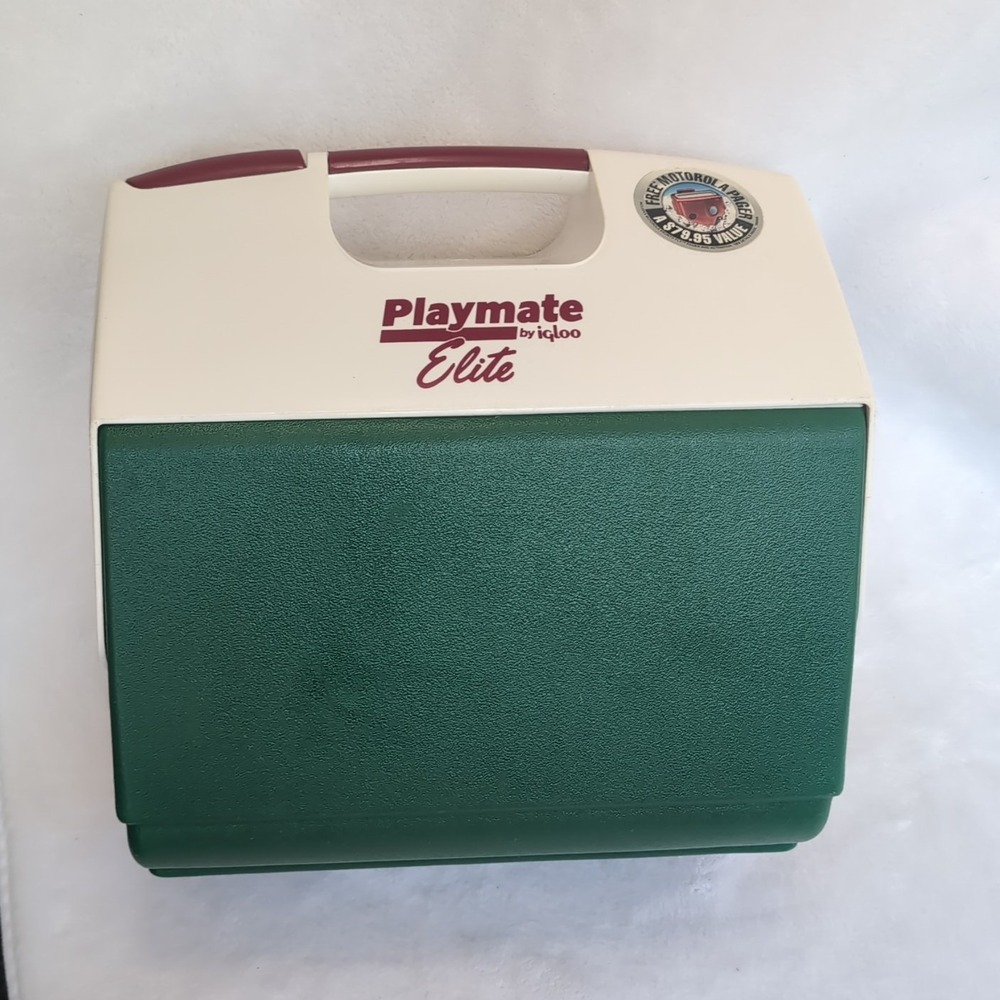 Vintage Igloo Playmate Elite Cooler 16qt Hunter Green Large Push Button USA 90s